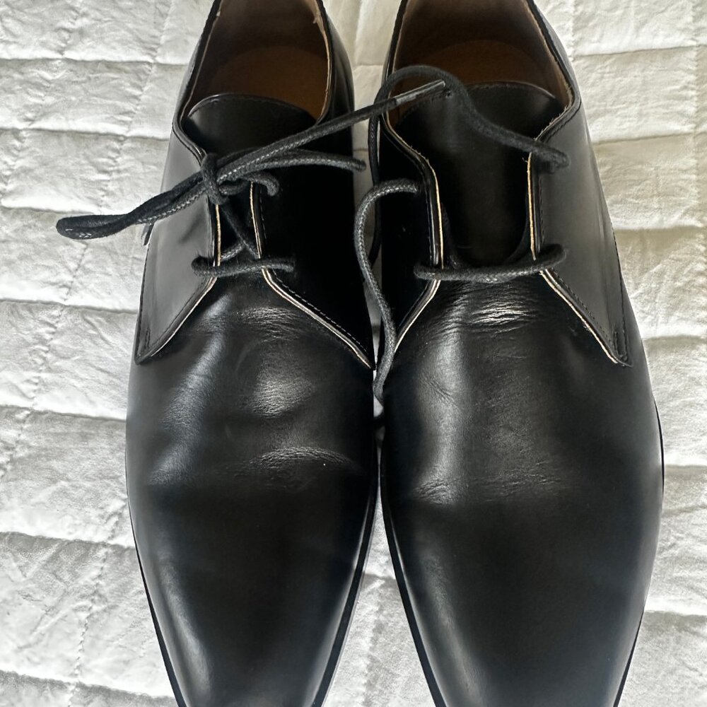 ๐ค Everlane Black Leather Oxford Shoes โ Size 8.5 (Made in Italy) Women's - Picture 2 of 8